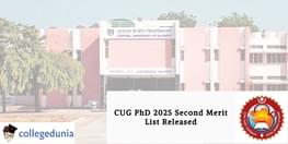 CUG PhD 2025 Second Merit List Released